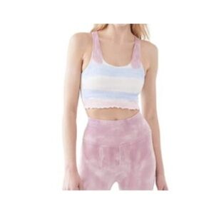 Spiritual Gangster Pink and Blue Tie-Dye Tank Top